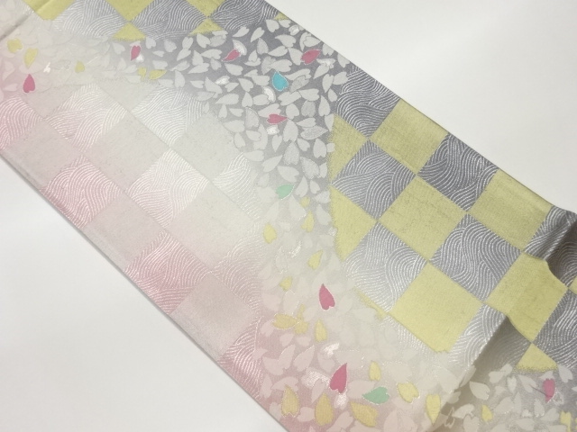 JAPANESE FUKURO OBI / WOVEN SAKURA